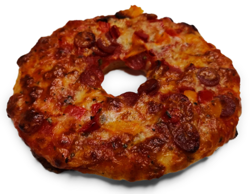 Pizza-Donut Salami