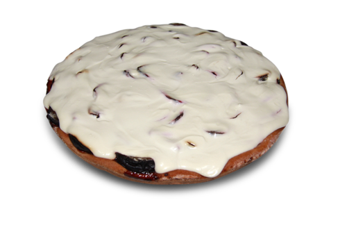 Pflaumen-Schmand-Kuchen, rund